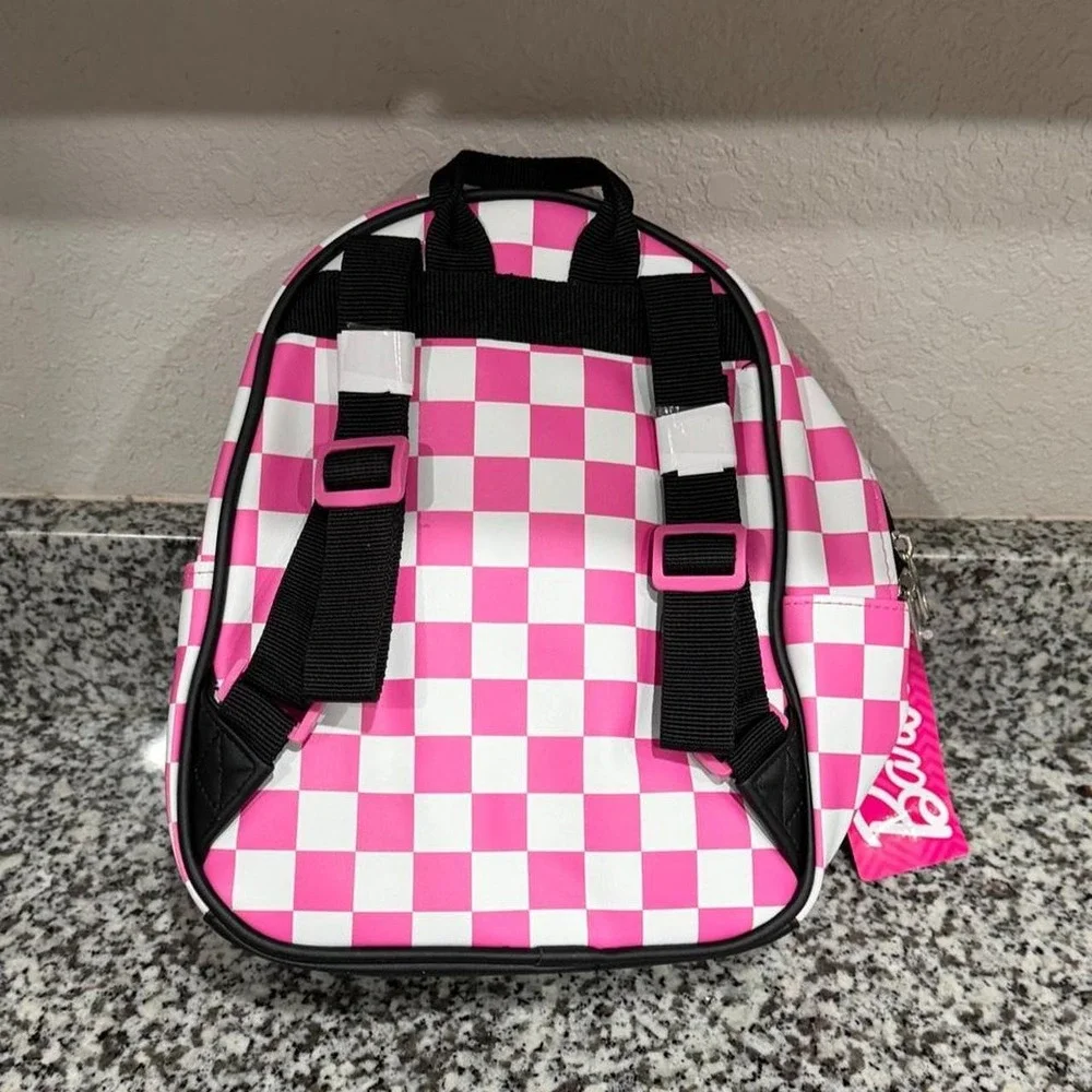 Barbie Retro Cassette Tape Checkered Pink Mini Backpack NWT